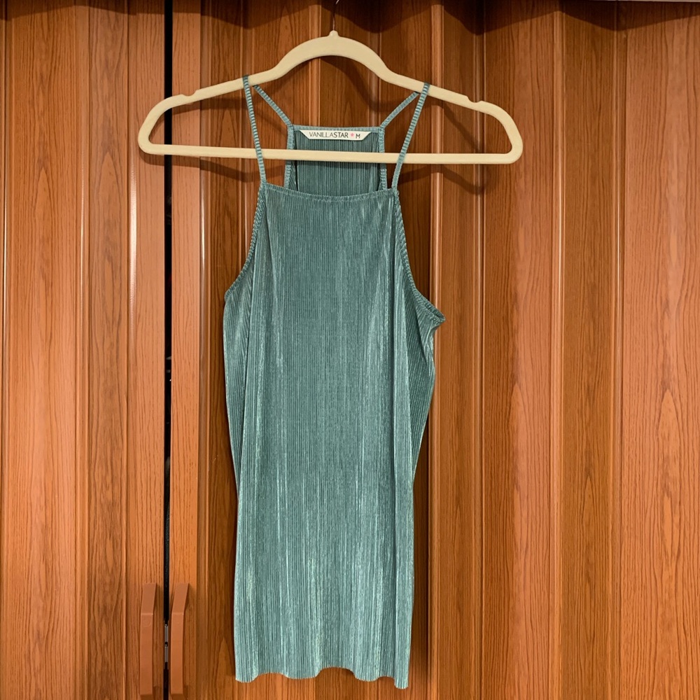 Vanilla Star sleeveless top women’s med teal